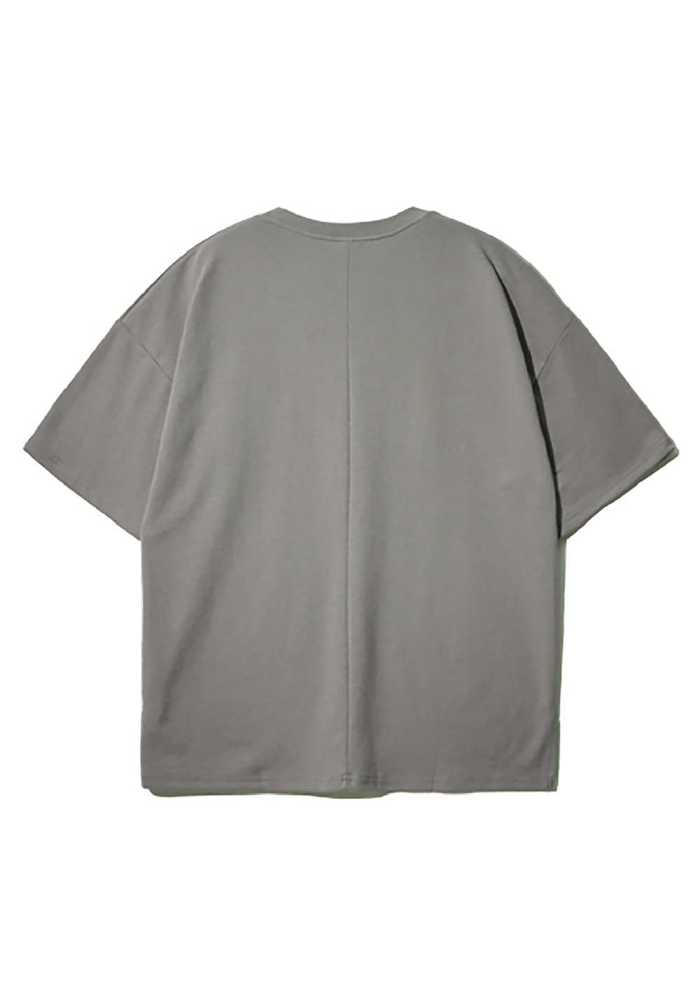 DOUBLE COTTON SHORT SLEEVE T_DARK GREY