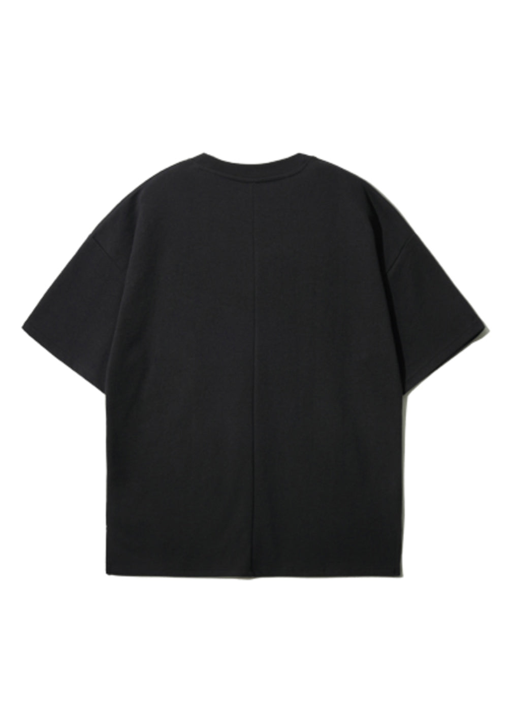 DOUBLE COTTON SHORT SLEEVE T_BLACK