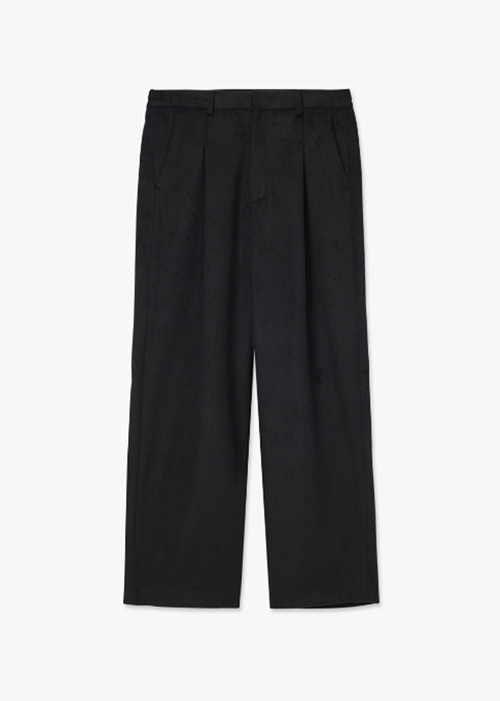 ONE TUCK POINTED BANDING PANTS_BLACK